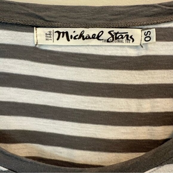 Michael Stars | Gray & White Stripe Top One Size - Picture 5 of 6